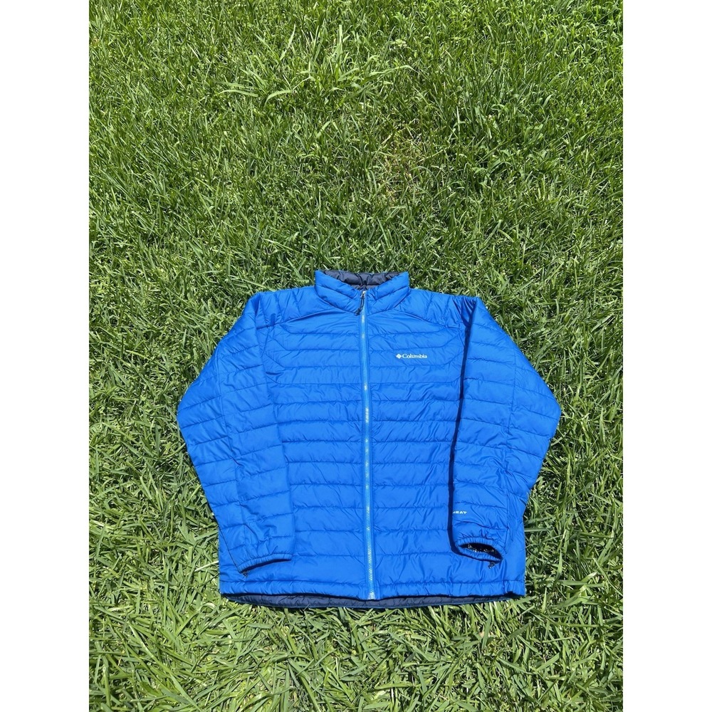 Columbia Men's XL Powder Lite Omni Heat Thermal Puffer Jacket Blue
